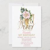 Coole Eiscreme-Blume gestreift Geburtstag Einladung (Vorderseite)