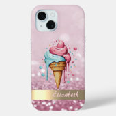 Coole Eiscreme Driving Glitzer Bokeh Case-Mate iPhone Hülle (Rückseite)