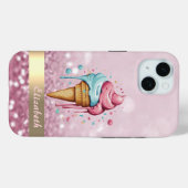 Coole Eiscreme Driving Glitzer Bokeh Case-Mate iPhone Hülle (Rückseite (Horizontal))