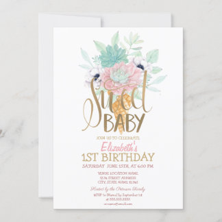 Coole Eiscreme-Kaktus zum Geburtstag gestreift Einladung