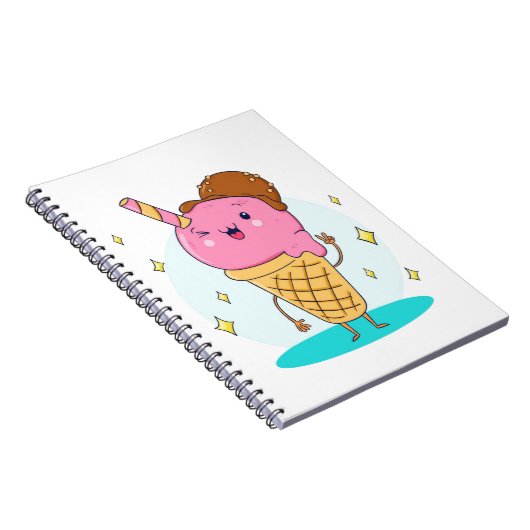 Coole Eiscreme Notizblock (Rechte Seite)