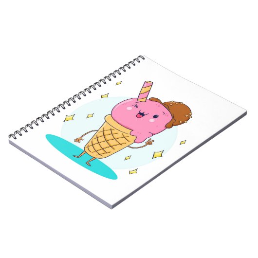 Coole Eiscreme Notizblock (Linke Seite)