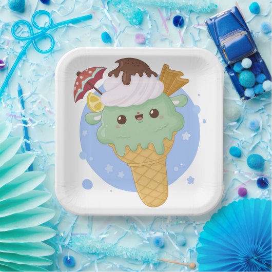 Coole Eiscreme Pappteller (Party)