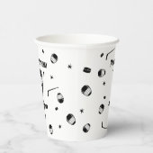 Coole Eishockey Black und White Birthday Party Pappbecher (Rechts)