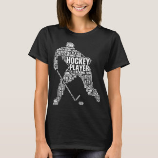 Coole Eishockeykunst Männer Frauen Mädchen Eishock T-Shirt
