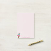 Coole Eislaufkonen - Personalisiert Post-it Klebezettel (Auf Schreibtisch)