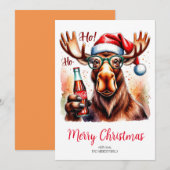 Coole-Elch-Weihnachtskarte Feiertagskarte (Vorne/Hinten)