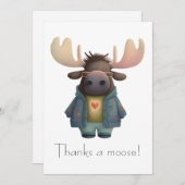 Coole Elche in Extravaganter Jacket und Brille Dankeskarte (Vorne/Hinten)