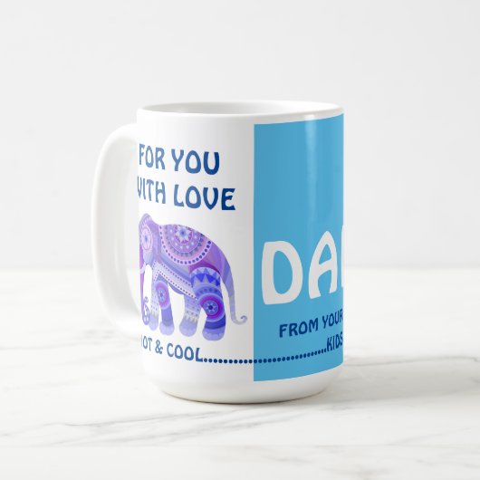 COOLE ELEFANG ZUM VATER - KAFFEE-TASSE KAFFEETASSE (Vorderseite Links)