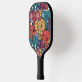 Coole Elefanten Abstrakt Pickleball Schläger (Links)