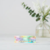 Coole Elegant Beruflich Hearts Holographic Treuekarte (Stehend Vorderseite)
