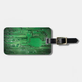 Coole Elegant Green Circuit Board Schwarz Gepäckanhänger (Vorderseite horizontal)