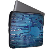 Coole elegante blaue Computerplatine Laptopschutzhülle (Vorne Rechts)