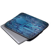 Coole elegante blaue Computerplatine Laptopschutzhülle (Vorne Knopf)
