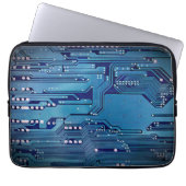 Coole elegante blaue Computerplatine Laptopschutzhülle (Vorderseite)