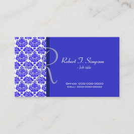 coole, elegante blaue Visitenkarte