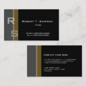 coole, elegante, einfache schwarze Visitenkarte (Vorne/Hinten)