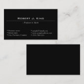 Coole, elegante, einfache schwarze Visitenkarten. Visitenkarte (Vorne/Hinten)