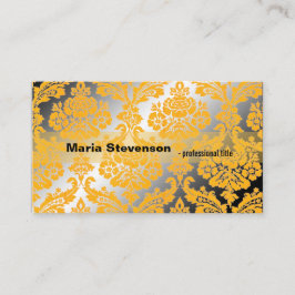 Coole, elegante, gelbe Damaskus-Visitenkarte Visitenkarte