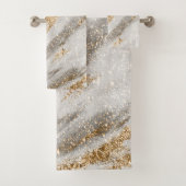 Coole Elegante Gold Glitzer Touch Badhandtuch Set (Insitu)