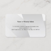 Coole elegante Imitate Silver Geometric Makeup Art Visitenkarte (Rückseite)