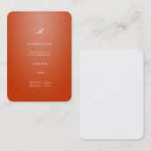 Coole elegante Orange Visitenkarte (Vorne/Hinten)