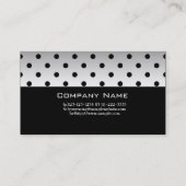 Coole, elegante Schwarzweiß-Visitenkarten Visitenkarte (Rückseite)