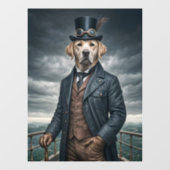 Coole Elegante Viktorianische Steampunk Labrador H Fensteraufkleber (Blatt)
