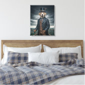 Coole Elegante Viktorianische Steampunk Labrador H Leinwanddruck (Insitu (Schlafzimmer))