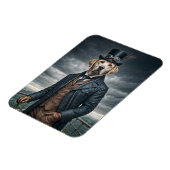 Coole Elegante Viktorianische Steampunk Labrador H Magnet (Linke Seite)