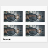 Coole Elegante Viktorianische Steampunk Labrador H Rechteckiger Aufkleber (Blatt)