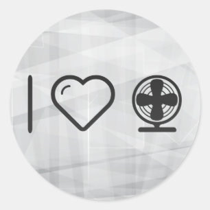 Coole elektrische Fans Runder Aufkleber