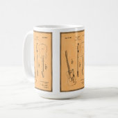 Coole elektrische Gitarre - Retro Art Kaffeetasse (Vorderseite Links)