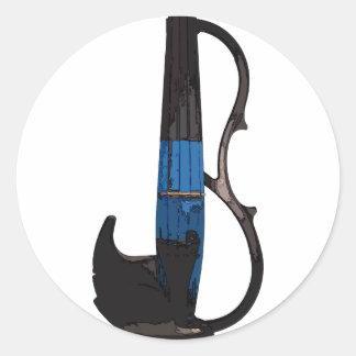 Coole elektrische Violinsticker! Runder Aufkleber