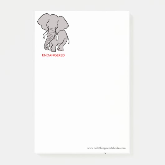 Coole ELEPHANT-Erhaltung - Naturschutzkrieger - Post-it Klebezettel (Vorderseite)