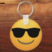 Coole Emoji Schlüsselkette mit Sonnenbrille. Schlüsselanhänger (Vorderseite)
