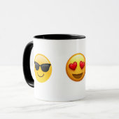 Coole Emoji Tasse (Vorderseite Links)