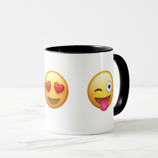 Coole Emoji Tasse (VorderseiteRechts)