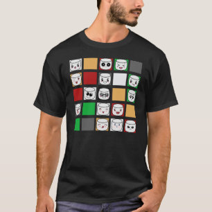 coole Emoticons-Marshmallows in einer Box T-Shirt