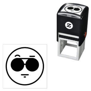 Coole Emotikon-Briefmarke Permastempel