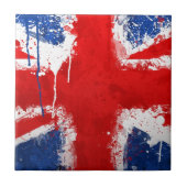 Coole englische Flagge Fliese (Vorderseite)