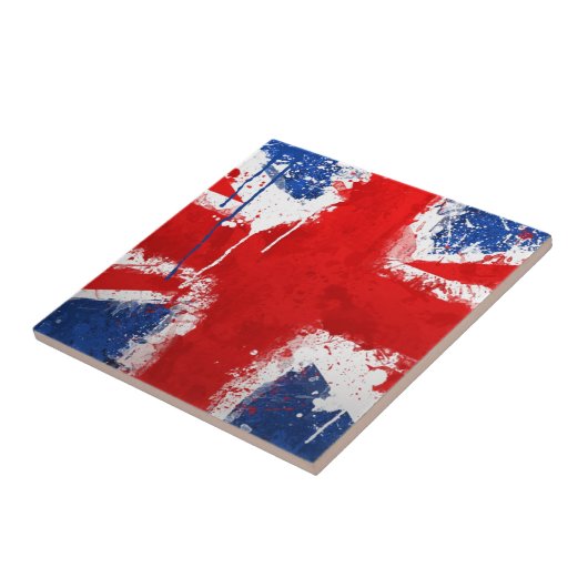 Coole englische Flagge Fliese (Seite)