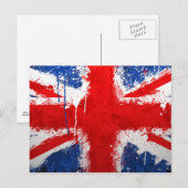 Coole englische Flagge Postkarte (Vorne/Hinten)