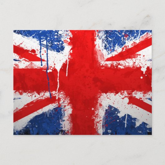 Coole englische Flagge Postkarte (Vorderseite)