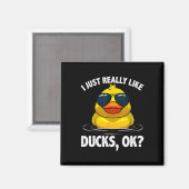 Coole Enten Frauen Entenliebhaber Ente Hu Magnet (Vorderseite/Rückseite)