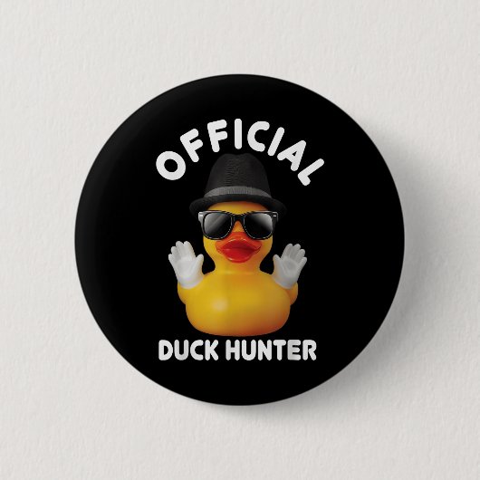 Coole Enten-Kreuzfahrtboot Lustige Gummiente Jagd Button (Vorderseite)
