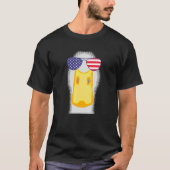 Coole Enten mit US-Flaggensonnenbrille USA Amerika T-Shirt (Vorderseite)