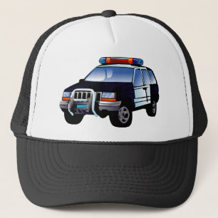 Coole Entwicklung des Cartoon von Polizeiwagen für Truckerkappe
