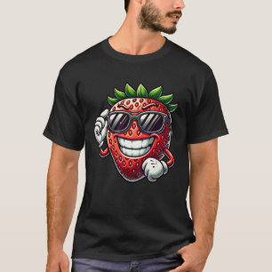 Coole Erdbeersonnenbrille Fruchtiges Design T-Shirt