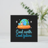 Coole Erde, Coole Zukunft - Erde Einladung (Stehend Vorderseite)